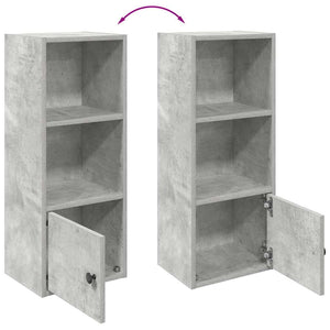 Betongraues Bücherregal, 77 cm hoch