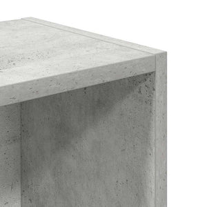 Betongraues Bücherregal, 77 cm hoch