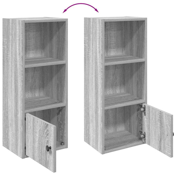 Bücherregal Grau Sonoma 31x24x77 cm