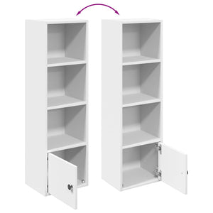 Weißes Bücherregal 31x24x102 cm