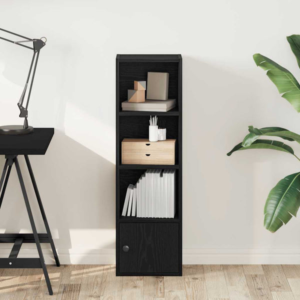 Bücherregal Schwarz Eichenoptik 102cm