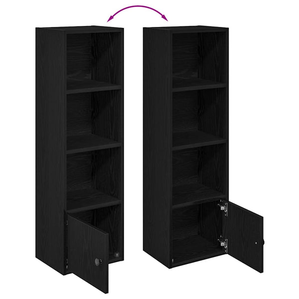 Bücherregal Schwarz Eichenoptik 102cm