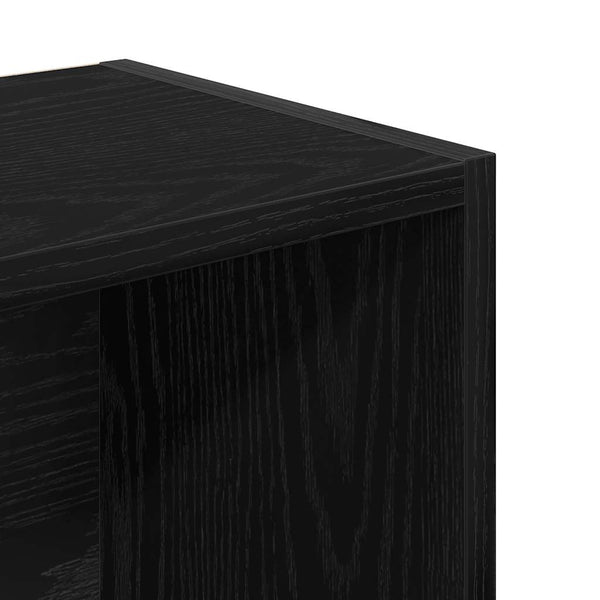 Bücherregal Schwarz Eichenoptik 102cm