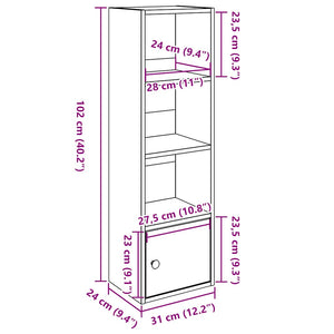Bücherregal Räuchereiche 102 cm