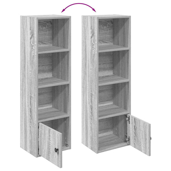 Bücherregal Grau Sonoma 31x24x102 cm