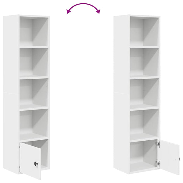 Weißes Bücherregal 31x24x127 cm