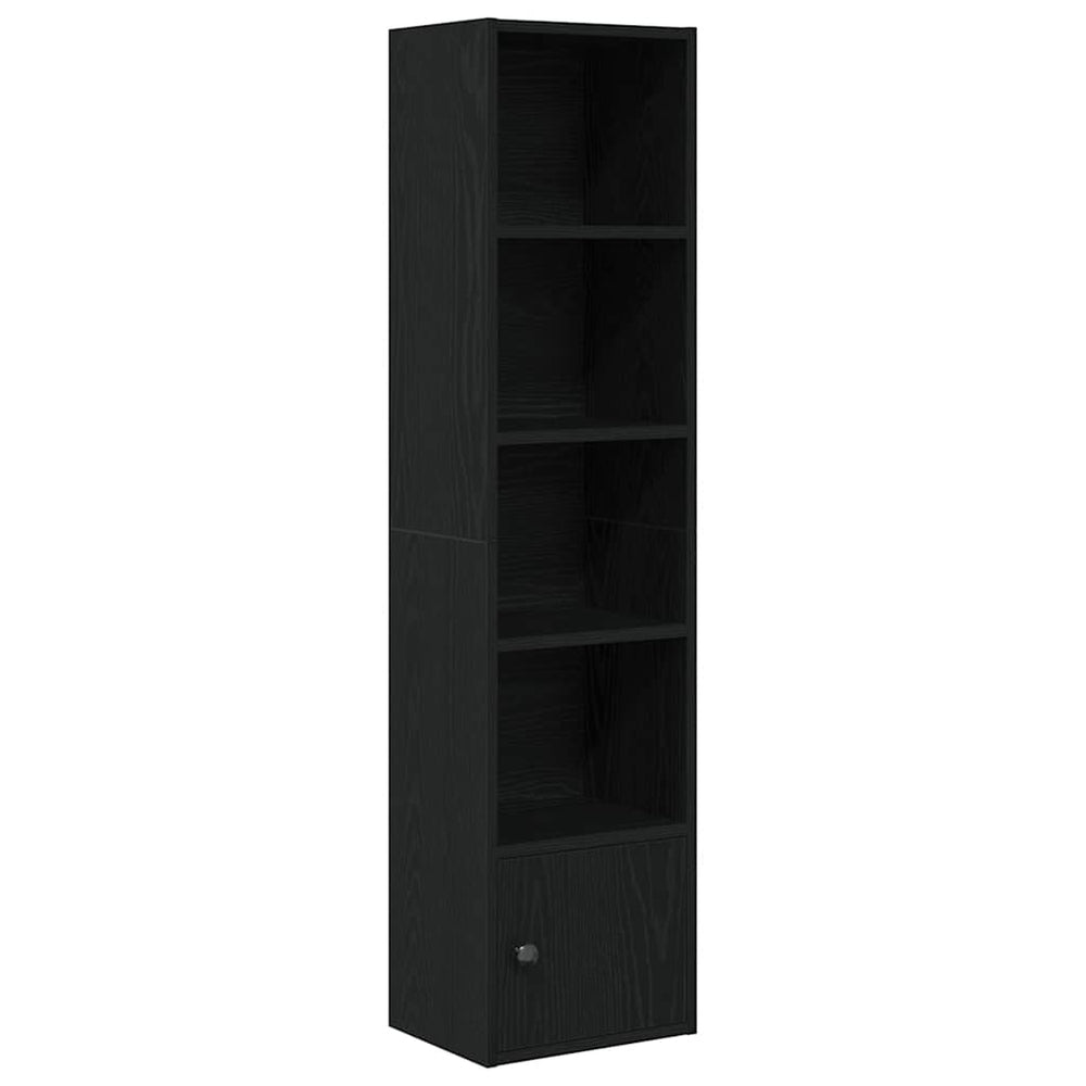 Bücherregal Schwarz Eichenoptik 127cm
