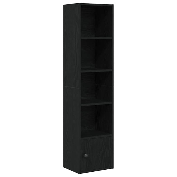 Bücherregal Schwarz Eichenoptik 127cm