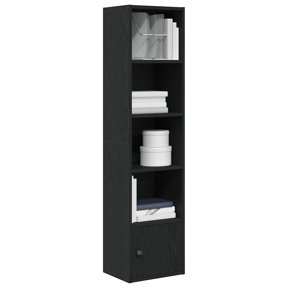 Bücherregal Schwarz Eichenoptik 127cm