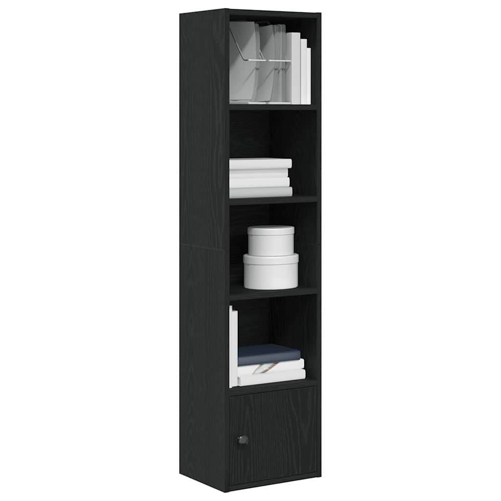 Bücherregal Schwarz Eichenoptik 127cm