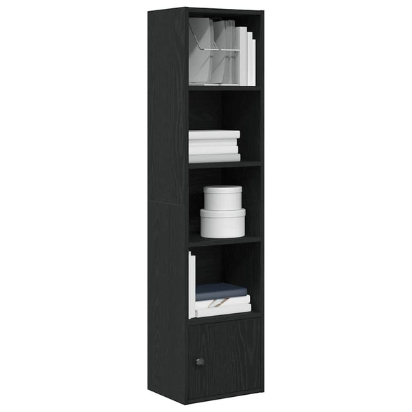 Bücherregal Schwarz Eichenoptik 127cm