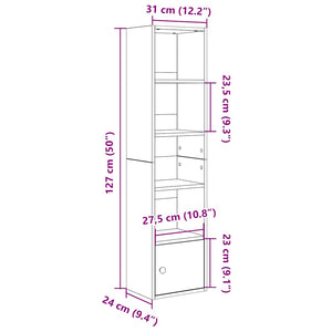 Bücherregal Sonoma Eiche 127cm