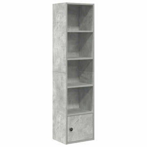 Betongraues Bücherregal, 127 cm hoch