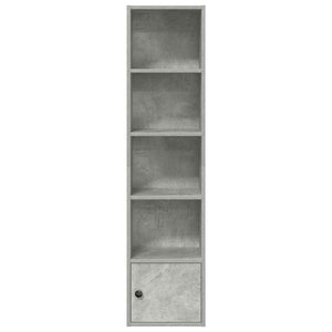 Betongraues Bücherregal, 127 cm hoch