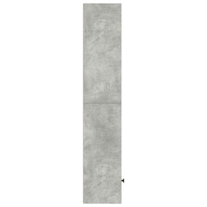 Betongraues Bücherregal, 127 cm hoch