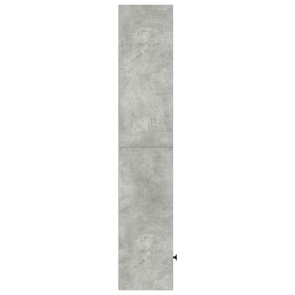 Betongraues Bücherregal, 127 cm hoch