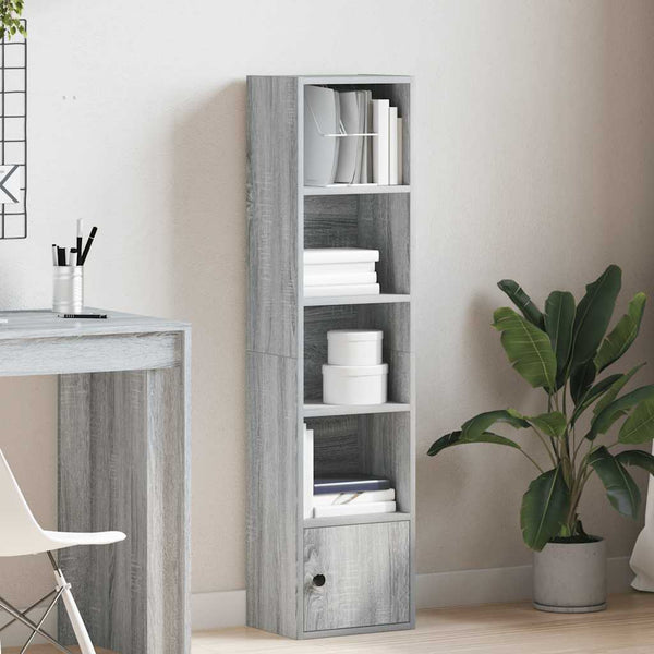 Bücherregal Grau Sonoma 31x24x127 cm