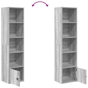 Bücherregal Grau Sonoma 31x24x127 cm