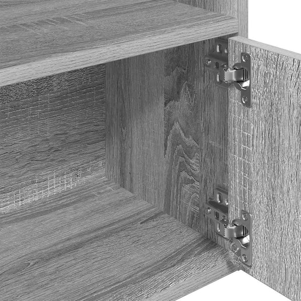 Bücherregal Grau Sonoma 31x24x127 cm