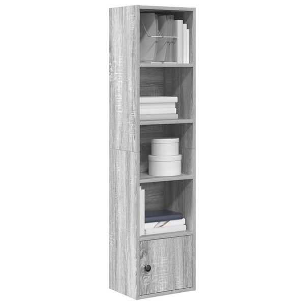 Bücherregal Grau Sonoma 31x24x127 cm