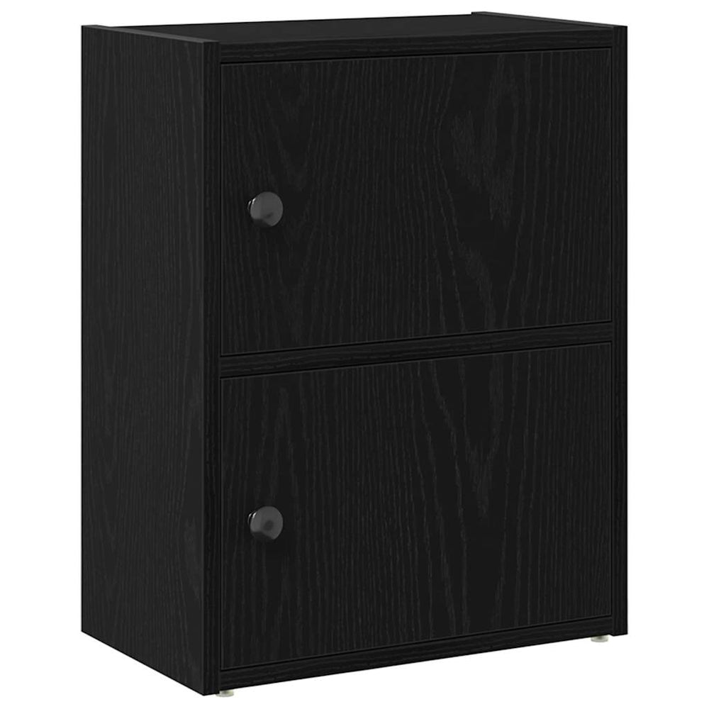 Bücherregal Schwarz Eichen-Optik 40x24x52 cm