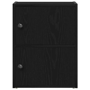 Bücherregal Schwarz Eichen-Optik 40x24x52 cm