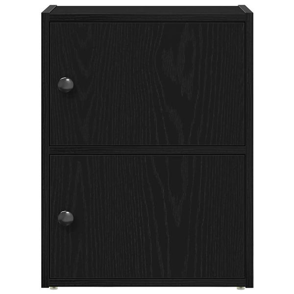 Bücherregal Schwarz Eichen-Optik 40x24x52 cm