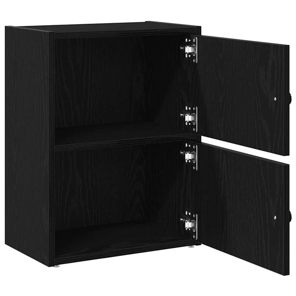 Bücherregal Schwarz Eichen-Optik 40x24x52 cm
