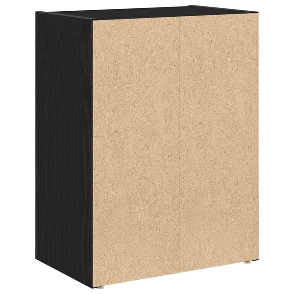Bücherregal Schwarz Eichen-Optik 40x24x52 cm