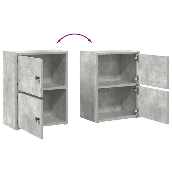 Betongraues Bücherregal, 40 cm