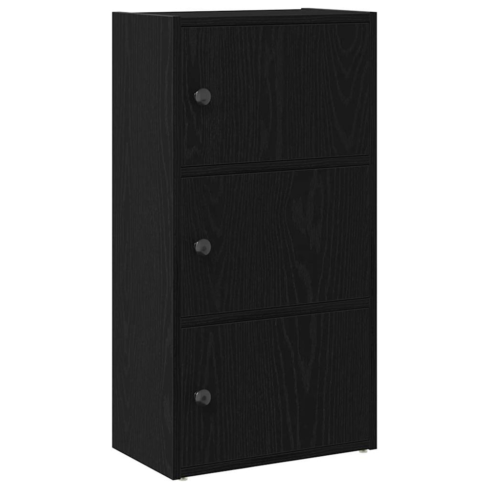 Bücherregal Schwarz Eichenoptik 77cm