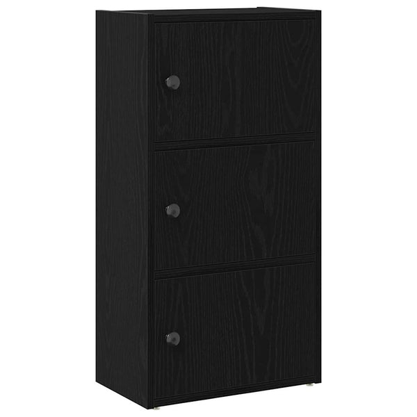 Bücherregal Schwarz Eichenoptik 77cm