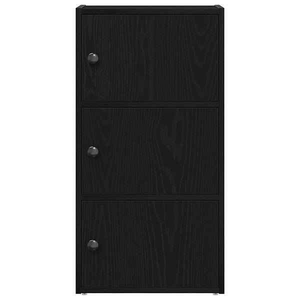 Bücherregal Schwarz Eichenoptik 77cm