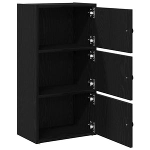 Bücherregal Schwarz Eichenoptik 77cm