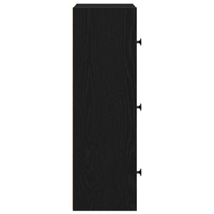 Bücherregal Schwarz Eichenoptik 77cm