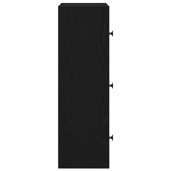 Bücherregal Schwarz Eichenoptik 77cm