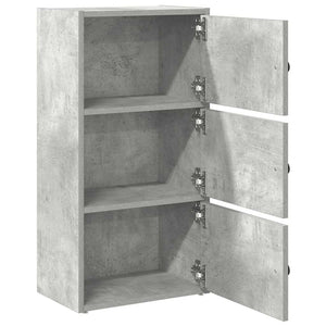Betongraues Bücherregal, 40x24x77 cm