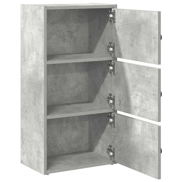 Betongraues Bücherregal, 40x24x77 cm