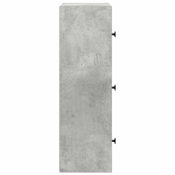 Betongraues Bücherregal, 40x24x77 cm