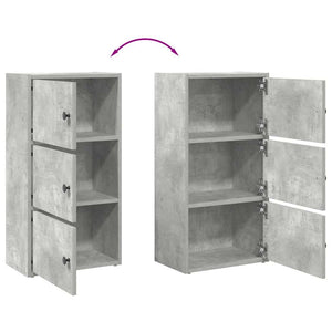 Betongraues Bücherregal, 40x24x77 cm