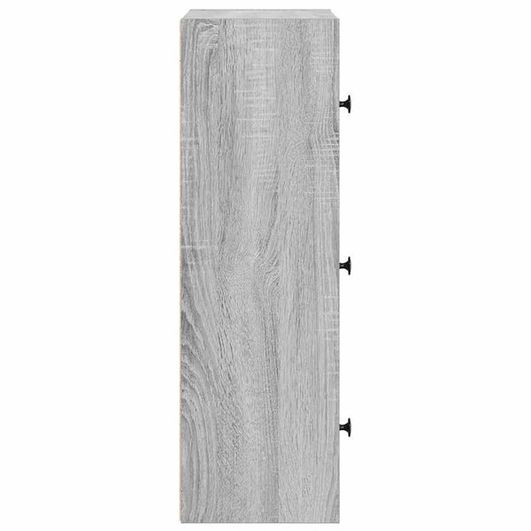 Bücherregal Grau Sonoma 40x24x77 cm