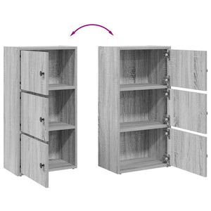 Bücherregal Grau Sonoma 40x24x77 cm