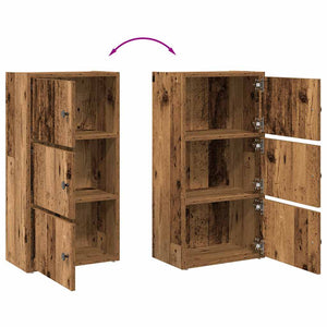 Bücherregal Altholz-Optik, 77 cm hoch