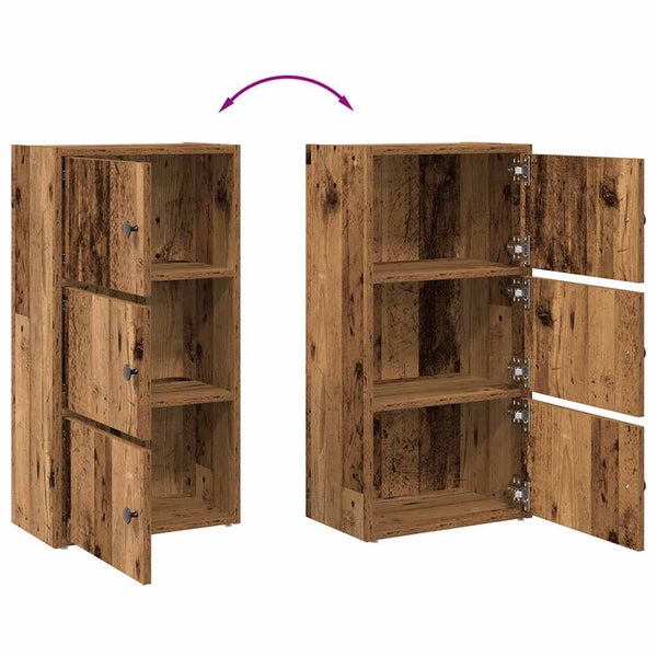 Bücherregal Altholz-Optik, 77 cm hoch