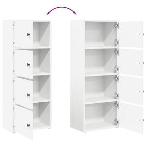 Weißes Bücherregal 40x24x102 cm