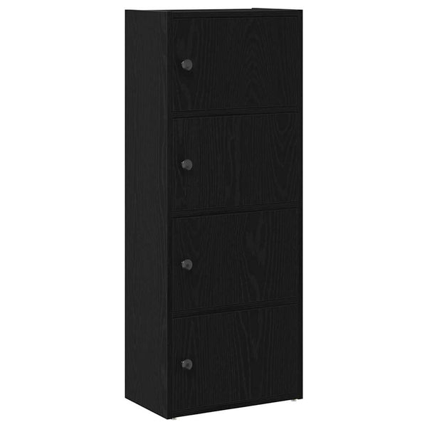 Bücherregal Schwarz Eichen-Optik 102 cm