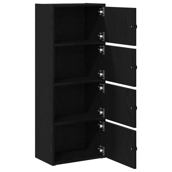 Bücherregal Schwarz Eichen-Optik 102 cm