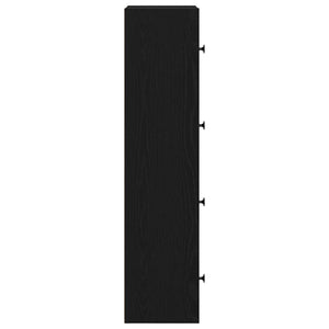 Bücherregal Schwarz Eichen-Optik 102 cm