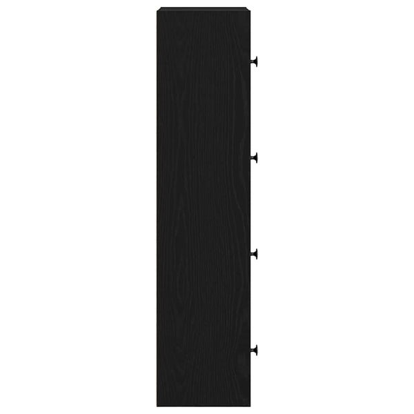 Bücherregal Schwarz Eichen-Optik 102 cm