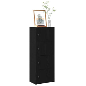 Bücherregal Schwarz Eichen-Optik 102 cm
